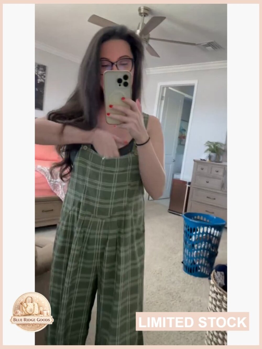 Wide Leg Jumpsuit with Pockets Casual Loose Romper Boho Summer Outfit - Picture 6 of 7
